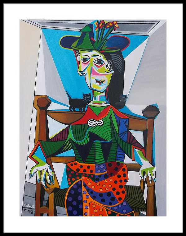 600x759 Dora Maar Au Chat Framed Print By Don Parker - Dora Maar Au Chat Painting