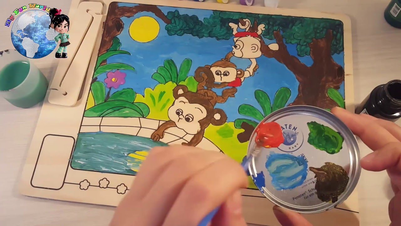 1280x720 Dora The Explorer Monkeys Painting - Dora Painting