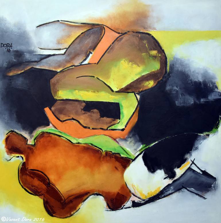 770x775 Saatchi Art Street Children Painting By Vasant Dora - Dora Painting