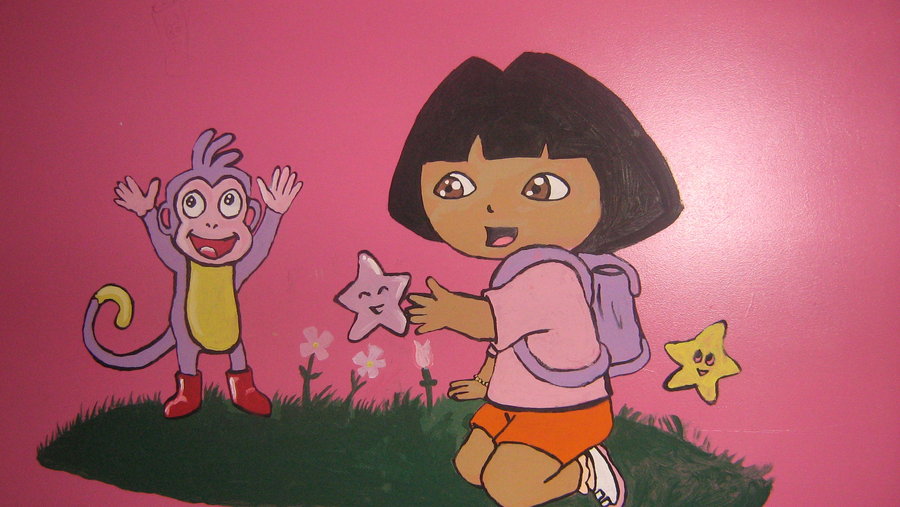 900x507 Dora Wall Mural By Coffeecakepuppy - Dora Painting