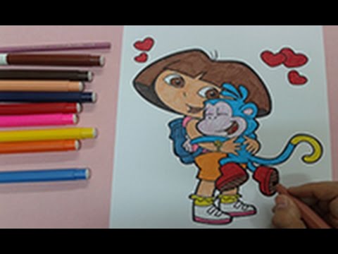 480x360 Painting For Kids How To Color Dora Colouring Pages , Coloring - Dora Painting
