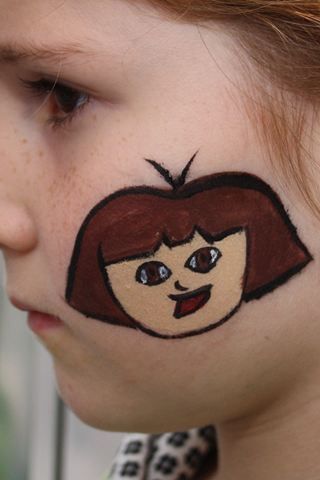 320x480 Diy Dora The Explorer Face Paint - Dora Painting
