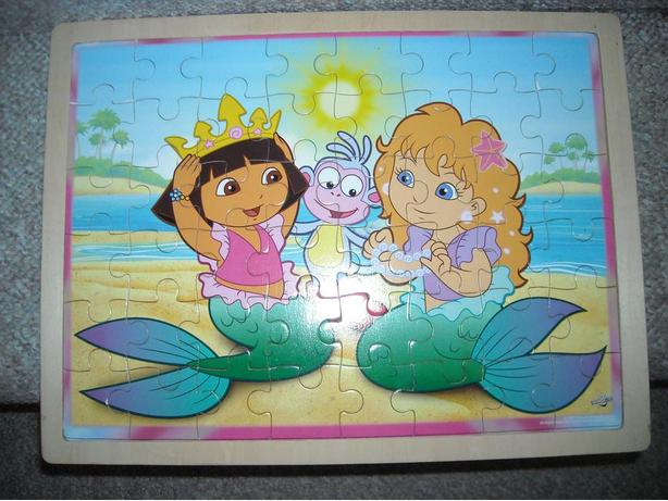 614x461 Dora The Explorer Mermaid Wooden Puzzle Oak Bay, Victoria - Dora The Explorer Painting
