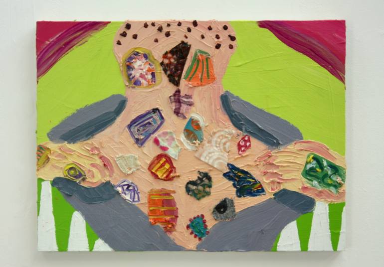 770x536 Saatchi Art Abstract Neck Tattoo Painting By Amanda Doran - Doran Painting