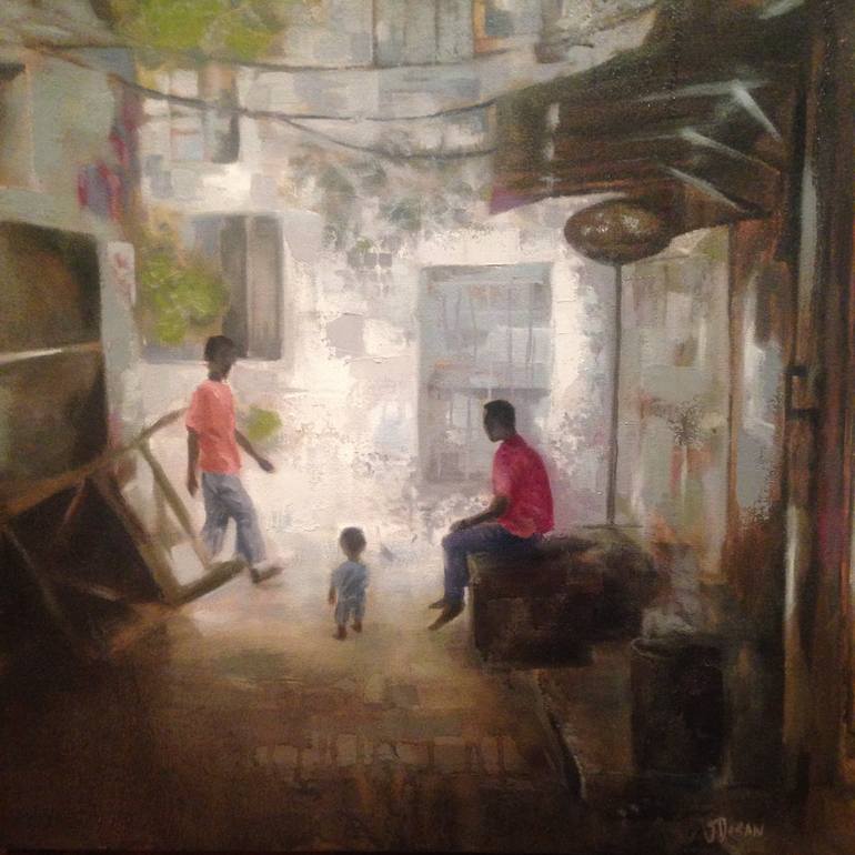 770x770 Saatchi Art Stone Town Painting By Joni Leigh Doran - Doran Painting
