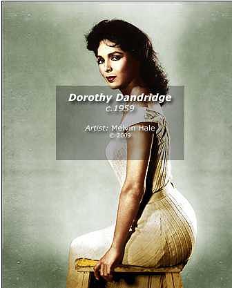 336x417 Dorothy Dandridge C1959 Painting By Melvin Hale Phd - Dorothy Dandridge Painting