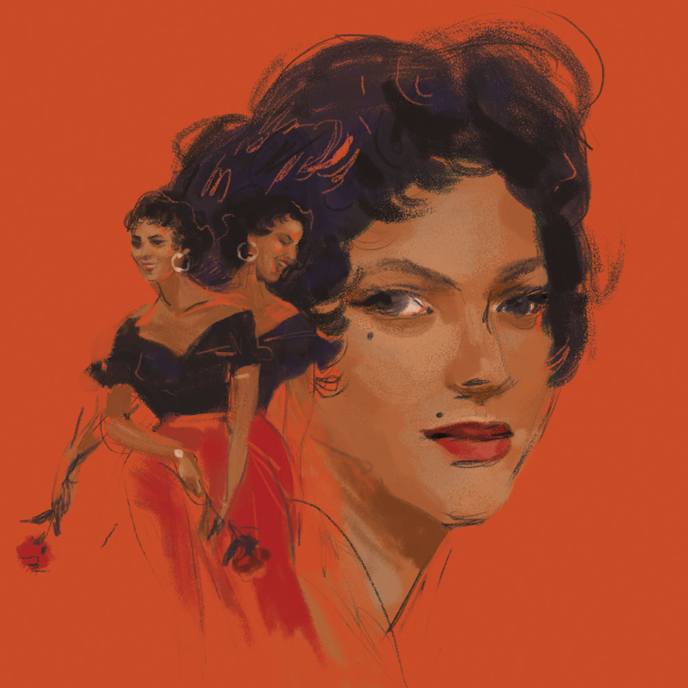 1000x1000 Dorothy Dandridge Illustrated Impact - Dorothy Dandridge Painting
