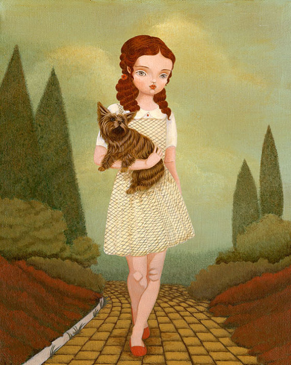 570x713 Dorothy Amp Toto Print 8x10 Children's Art Girls Room - Dorothy Painting