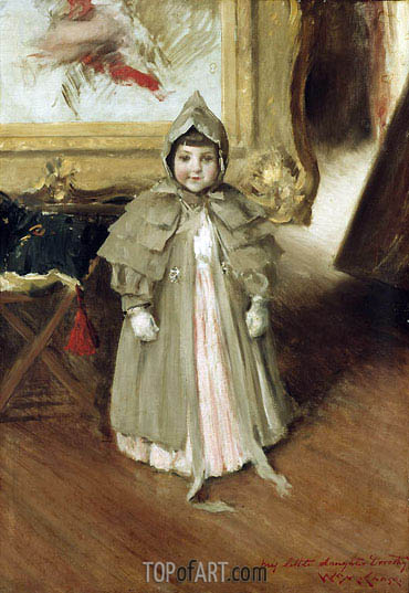 370x537 My Little Daughter Dorothy William Merritt Chase Painting - Dorothy Painting