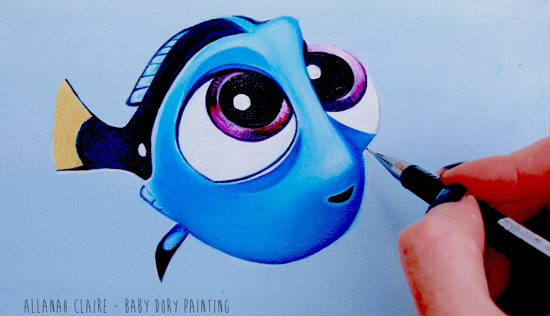 1880x1080 Baby Dory Painting Finding Dory - Dory Painting