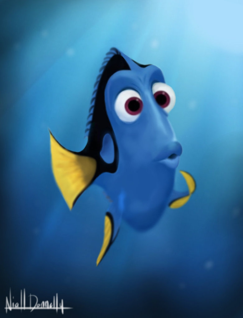 781x1023 Finding Nemo - Dory Painting