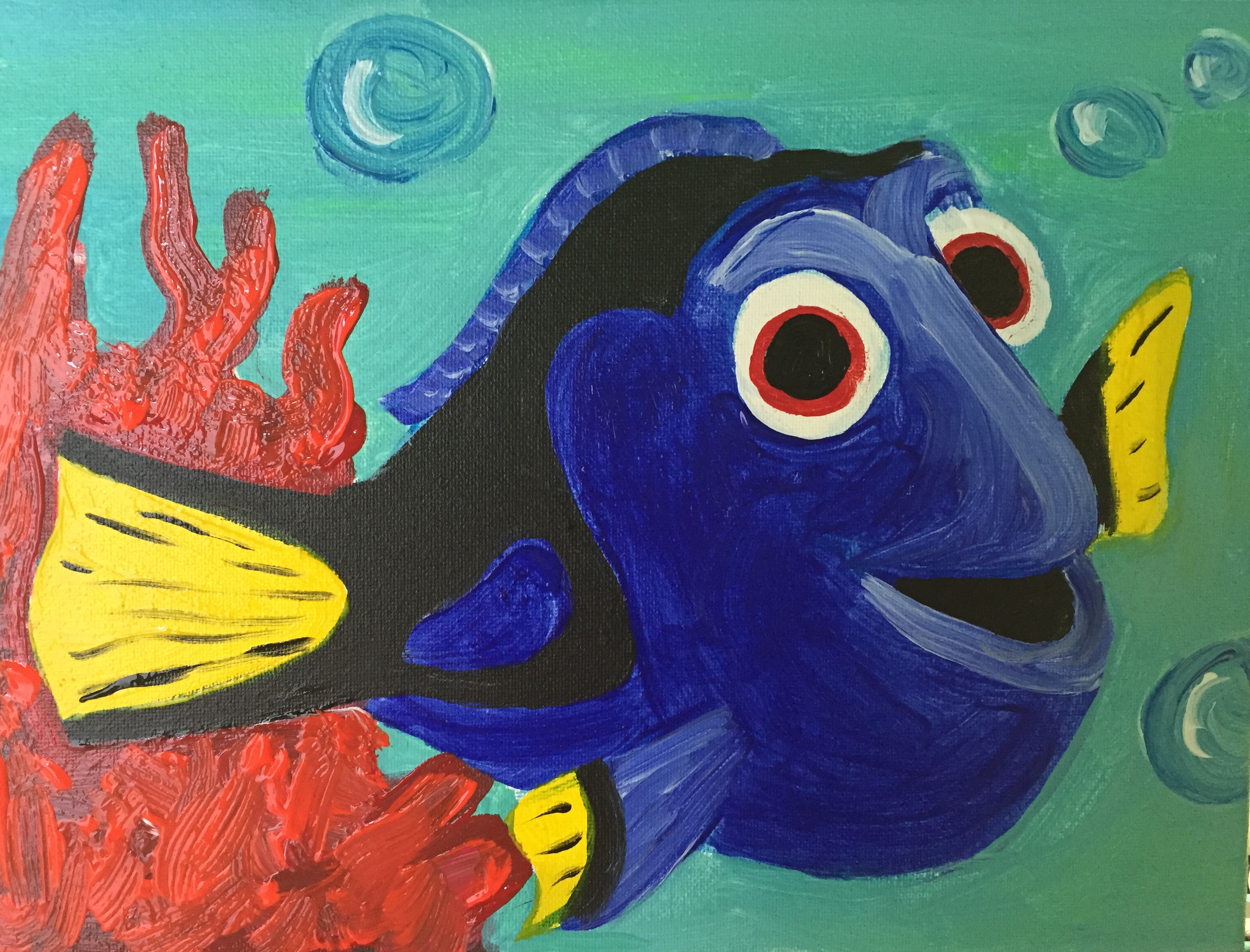 3155x2405 Painting And Pizza Finding Dory Dabble - Dory Painting