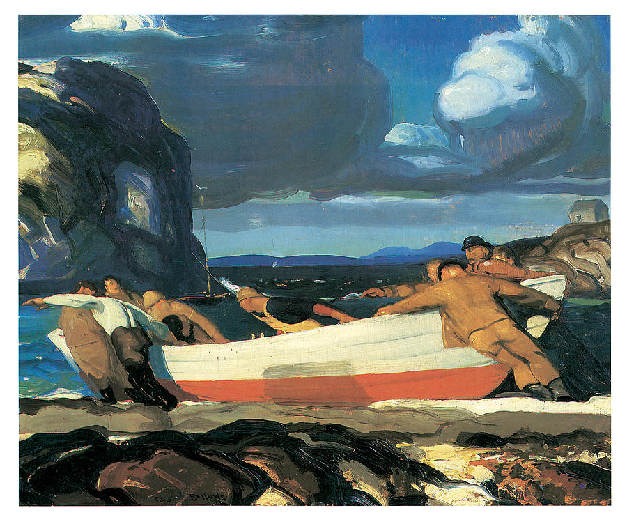 900x752 The Big Dory Painting By George Bellows - Dory Painting