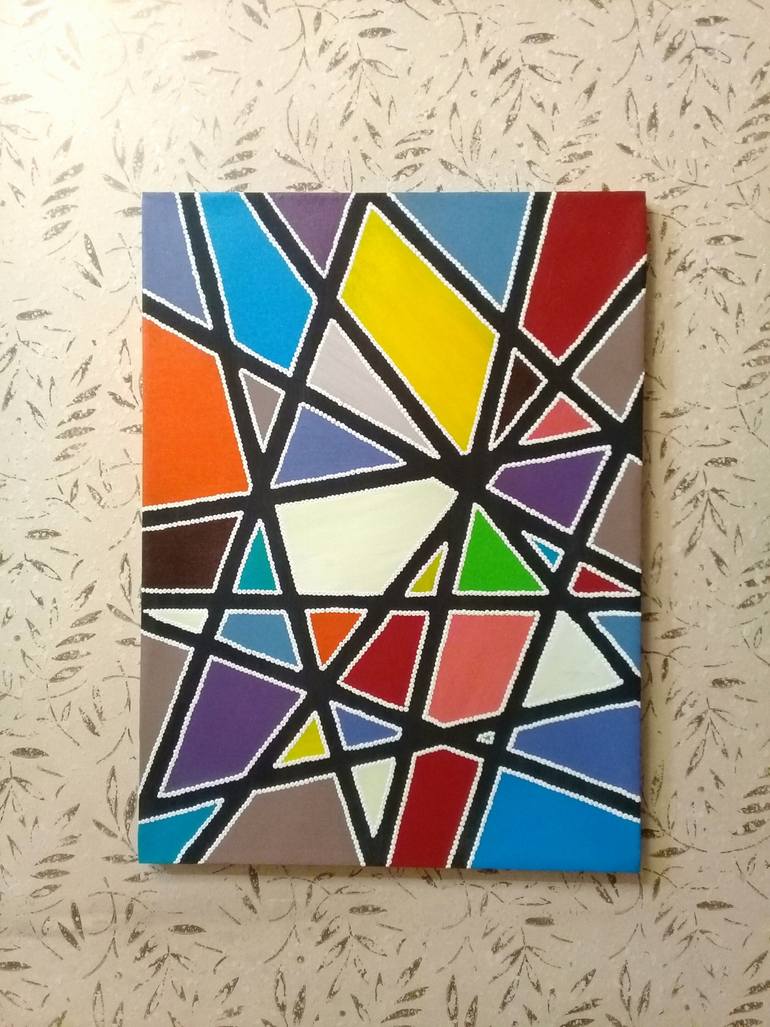 770x1027 Saatchi Art Abstract Dot Painting By Sajid Hussain - Dot Art Painting
