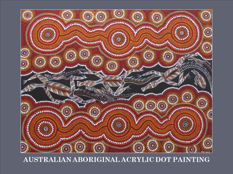 960x720 Australian Aboriginal Acrylic Dot Painting - Dot Painting