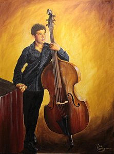 222x300 Double Bass Paintings - Double Bass Painting
