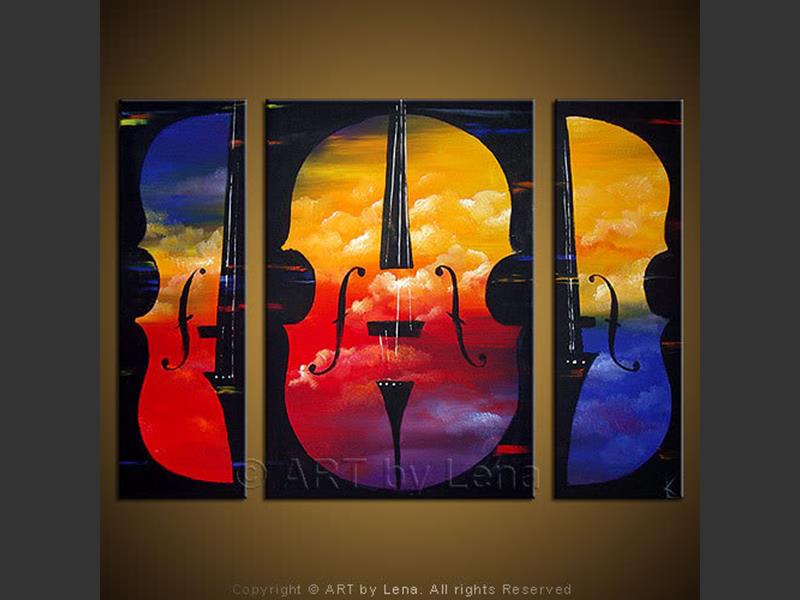 800x600 Double Bass Art By Lena - Double Bass Painting