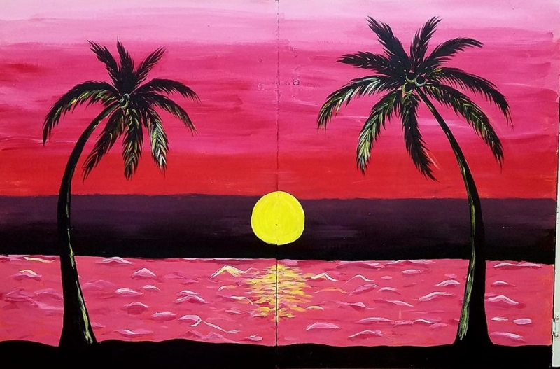 800x527 Date Night! Double Canvas Sunset 08122017 Butte, Montana - Double Canvas Painting