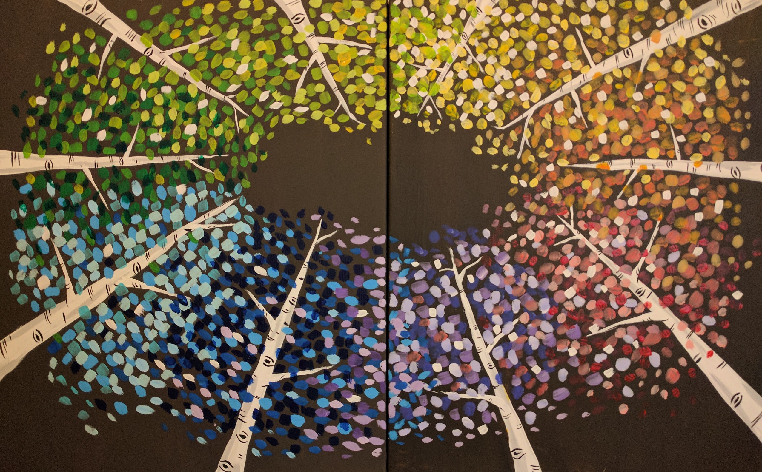 2552x1582 Paint The Town With Creative Spirits And Blendz Double Canvas - Double Canvas Painting