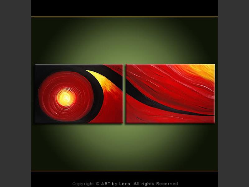 800x600 The New Wave Art By Lena - Double Canvas Painting