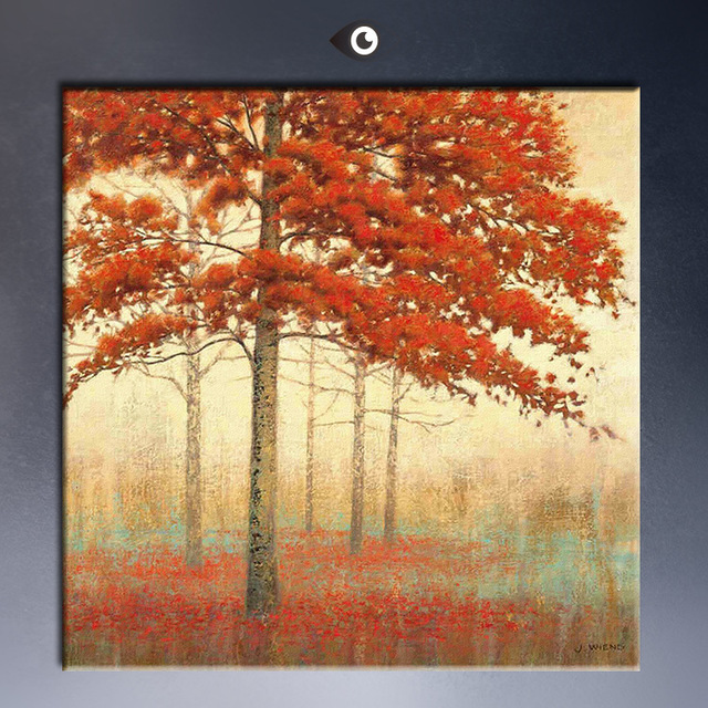 640x640 Autumn Trees Ii By Artist James Wiens Print Wall Painting - Double Canvas Painting