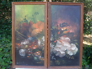 300x225 Beautiful Unique Original Signed Gary Jenkins Double Canvas Floral - Double Canvas Painting