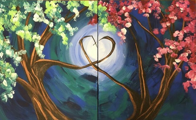 Double Canvas Painting at PaintingValley.com | Explore collection of ...