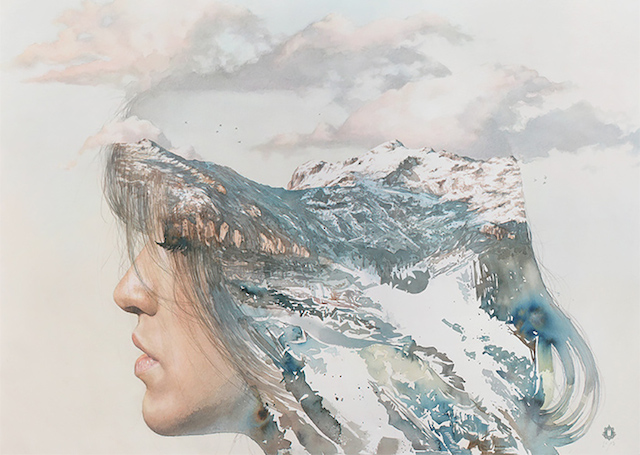 640x455 Double Exposure Paintings Fubiz Media - Double Exposure Painting