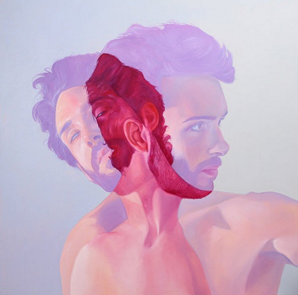 600x595 Dreamy Acrylic Double Exposure Paintings By Jea Mann - Double Exposure Painting
