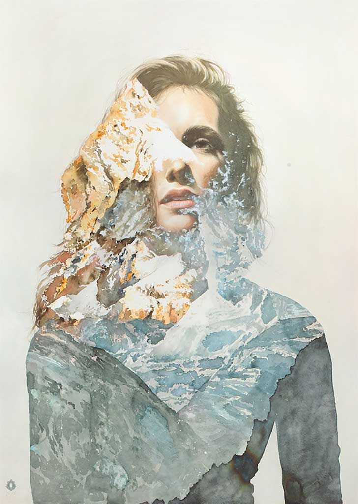 Double Exposure Painting at PaintingValley.com | Explore collection of ...