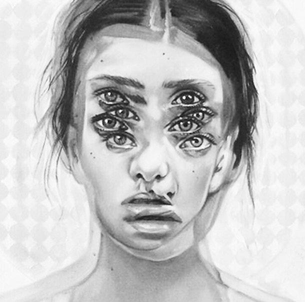 610x604 How I See The World - Double Face Painting