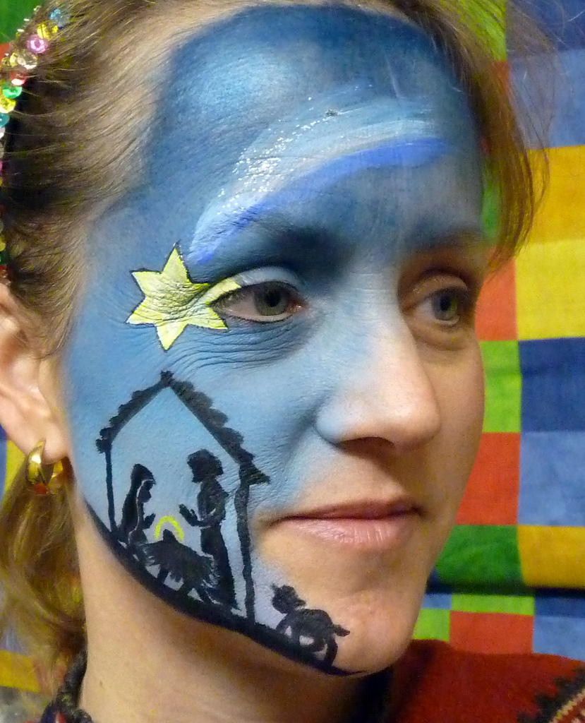 829x1024 Christmas Nativity Face Painting Double The Garlic - Double Face Painting