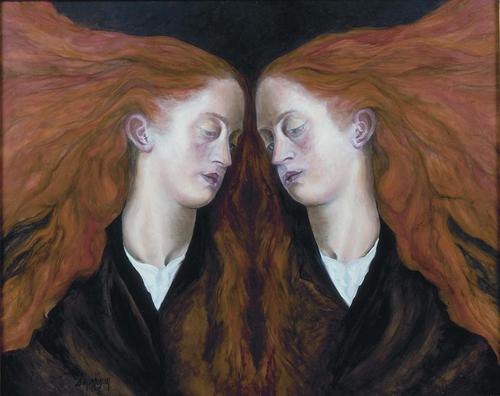 500x396 Painting Double Vision (Original Art By Susan Megur) - Double Vision Painting