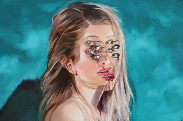 615x409 Portraits Of Stunning Women In Blurry Vision Are Both Beautiful - Double Vision Painting