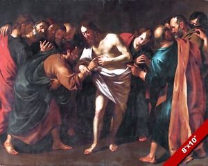 300x240 Jesus Christ Amp Doubting Thomas Painting Christian Bible Art Real - Doubting Thomas Painting