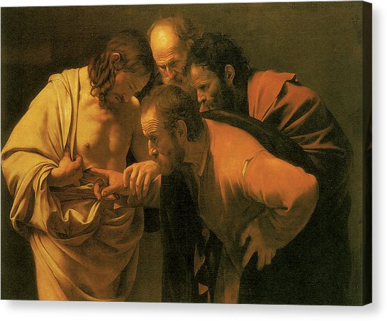 546x453 The Doubting Of St Thomas Painting By Caravaggio - Doubting Thomas Painting