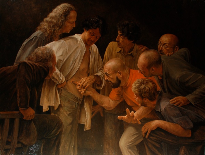 700x530 The Lordship Of Wounds Meetingplace - Doubting Thomas Painting