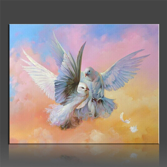 640x640 Peace Dove Couples Home Decor Diy Cool Painting By Numbers Gift - Dove Painting