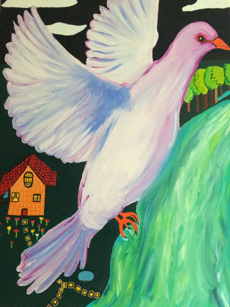 770x1027 Saatchi Art Dove Painting By Tina Hatton Gore - Dove Painting