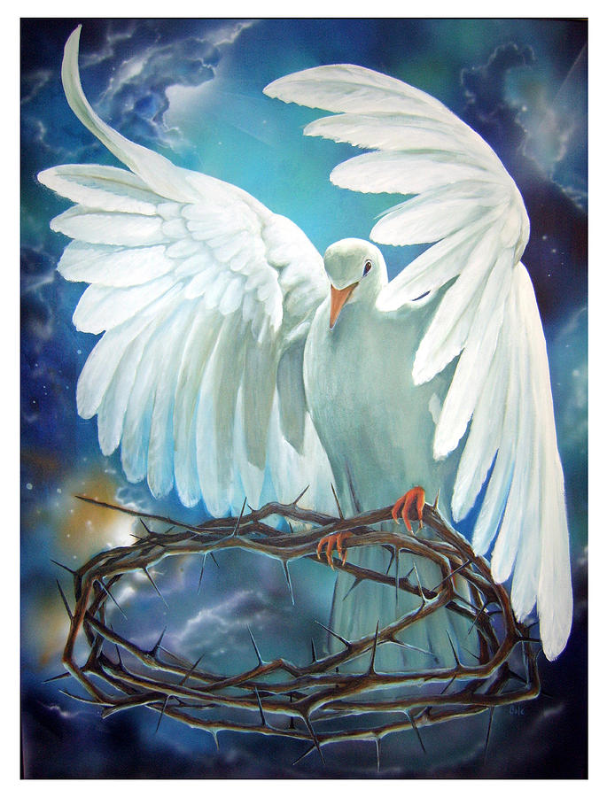 685x900 The Dove Painting By Larry Cole - Dove Painting
