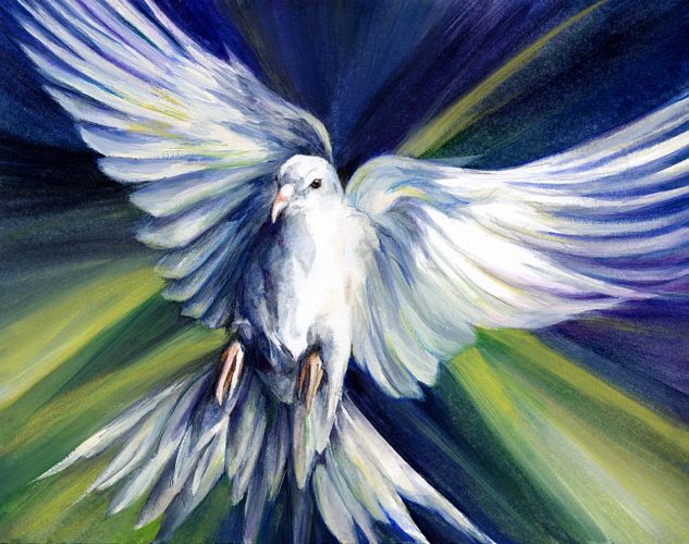 633x500 Holy Spirit Dove Painting - Dove Painting