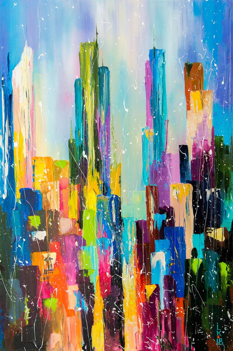770x1160 Saatchi Art Downtown Painting By Lyubov Kuptsova - Downtown Painting