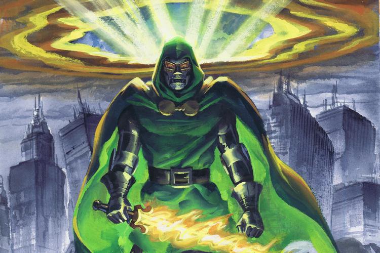 750x500 News Steve Rude Art - Dr Doom Painting