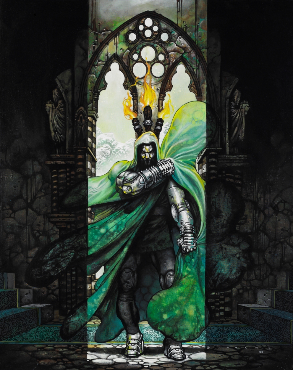991x1250 Doctor Doom Painting By Simone Bianchi, In Charles Dahan'S - Dr Doom Painting
