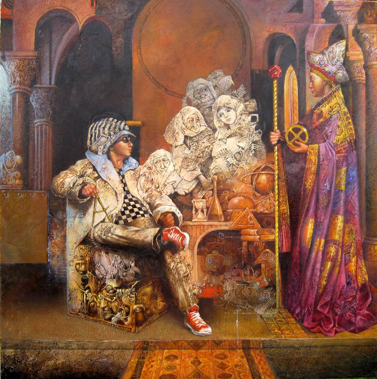 770x774 Saatchi Art Dr. Faust Painting By Sandor Slajf - Dr Faust Painting