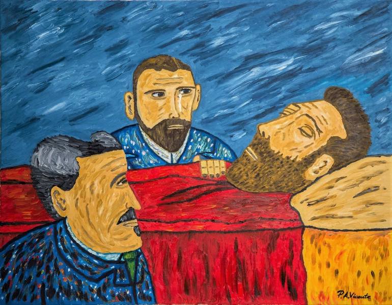 770x598 Saatchi Art Dr Gachet And Theo Before Vincent Dead Painting By - Dr Gachet Painting