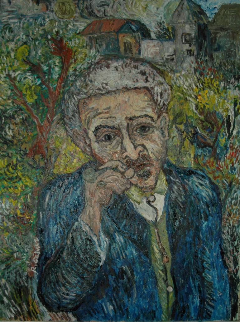 770x1031 Saatchi Art Dr Gachet Painting By Richio Galvez - Dr Gachet Painting