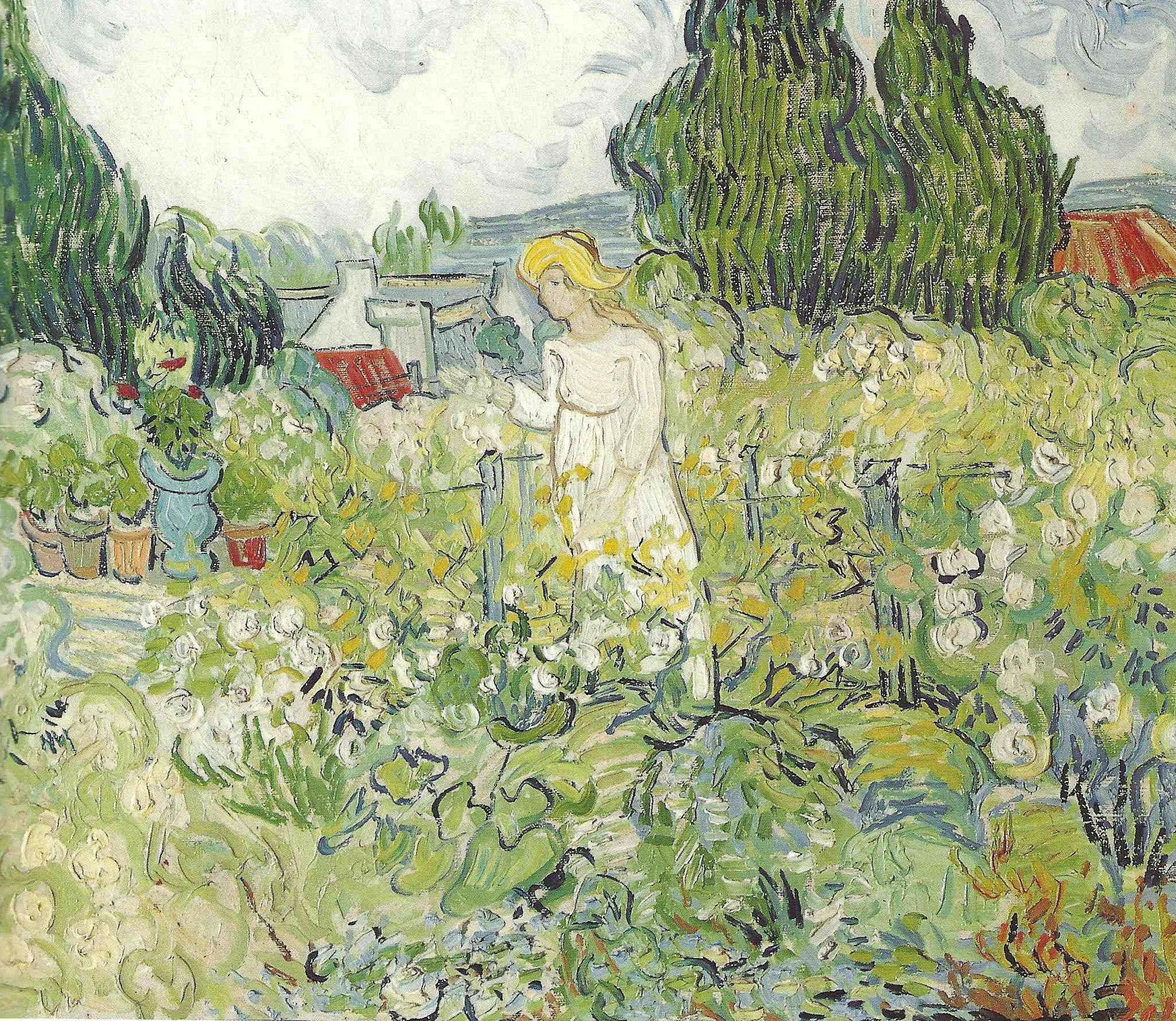 2052x1782 Dr. Gachet's Garden, With Marguerite, Painted By Van Gogh - Dr Gachet Painting