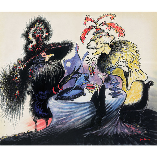 500x500 Dr. Seuss Exhibit To Pair The Iconic Artist's Secret Hats, Rare - Dr Seuss Painting