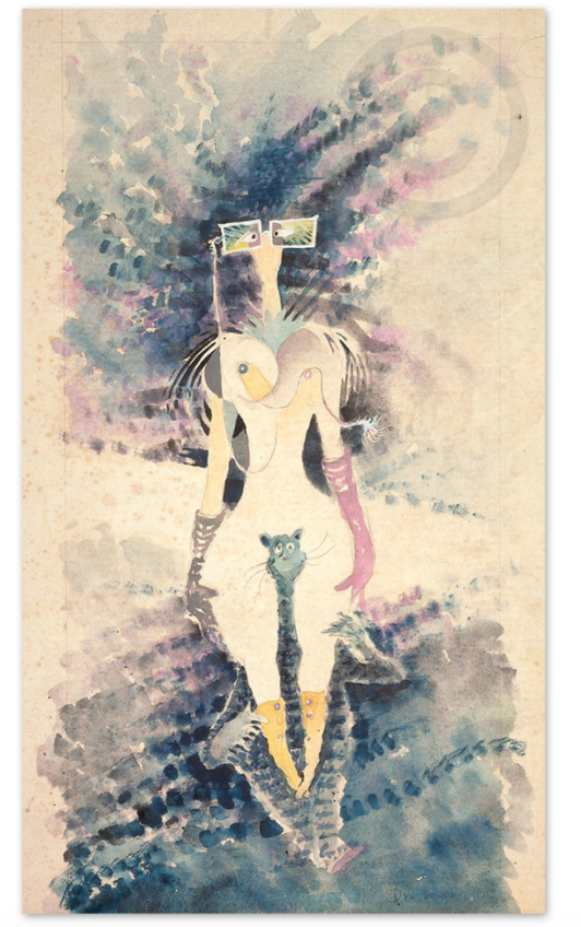 532x848 Dr. Seuss The Rather Odd Myopic Woman Available For Sale Artsy - Dr Seuss Painting